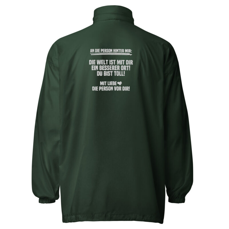 An die Person hinter mir Basic-Unisex-Windbreaker – Jacken – klamottn.de