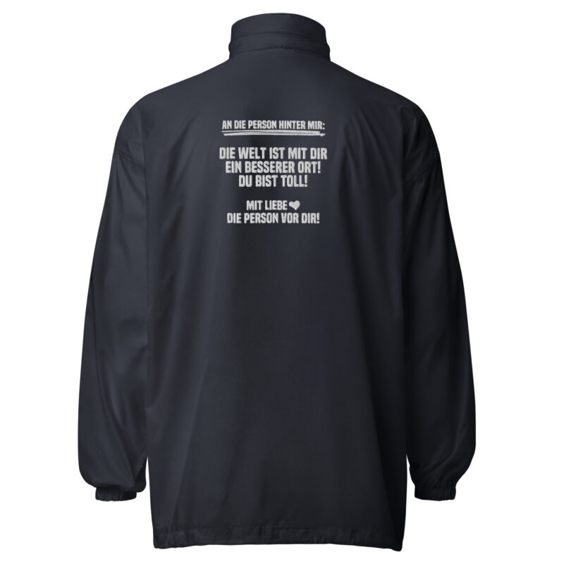 An die Person hinter mir Basic-Unisex-Windbreaker – Jacken – klamottn.de