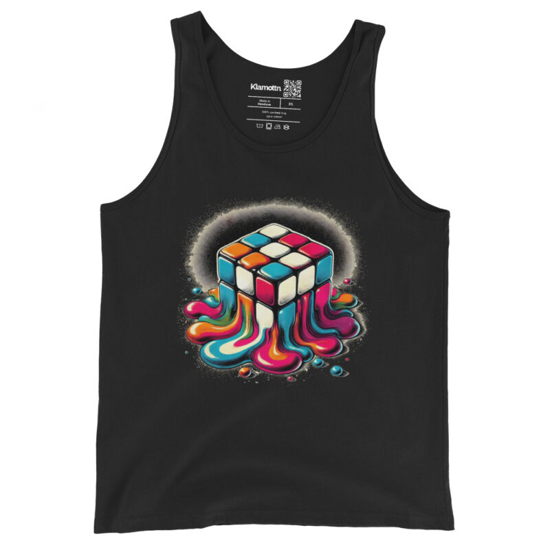 Schmelzender vintage Zauberwürfel Unisex-Tank-Top – Tank Tops – klamottn.de