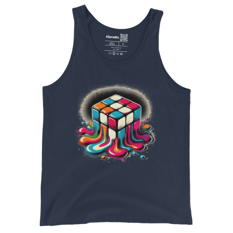 Schmelzender vintage Zauberwürfel Unisex-Tank-Top – Tank Tops – klamottn.de