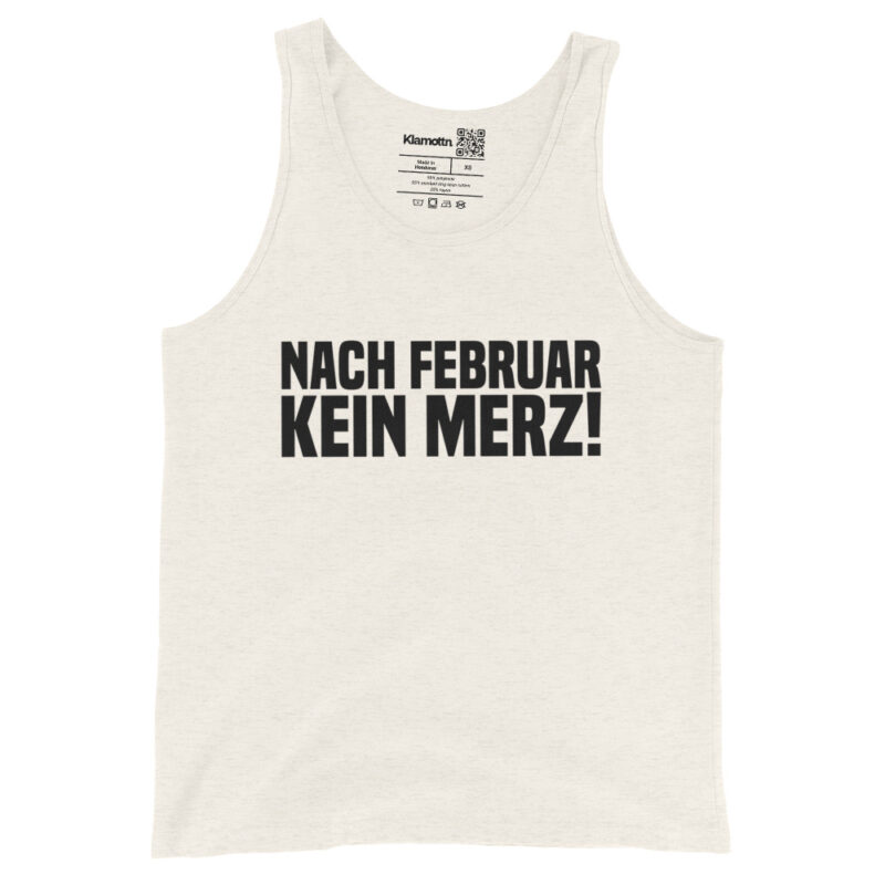 Nach Februar kein Merz Unisex-Tank-Top – Tank Tops – klamottn.de
