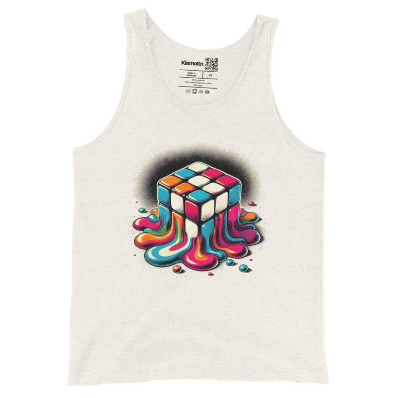 Schmelzender vintage Zauberwürfel Unisex-Tank-Top – Tank Tops – klamottn.de