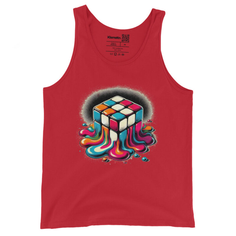 Schmelzender vintage Zauberwürfel Unisex-Tank-Top – Tank Tops – klamottn.de