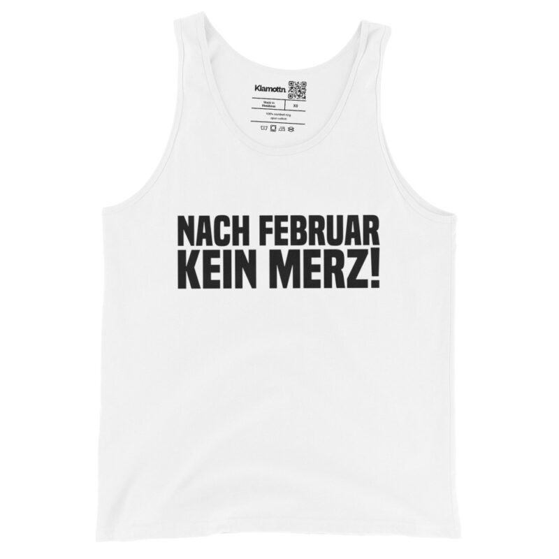 Nach Februar kein Merz Unisex-Tank-Top – Tank Tops – klamottn.de