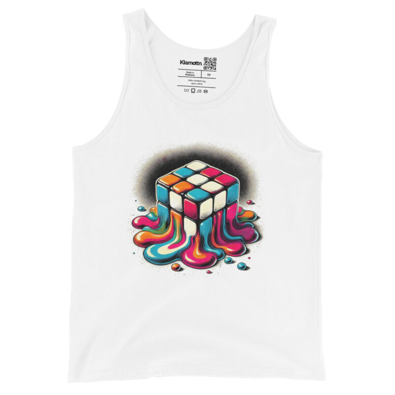 Schmelzender vintage Zauberwürfel Unisex-Tank-Top – Tank Tops – klamottn.de