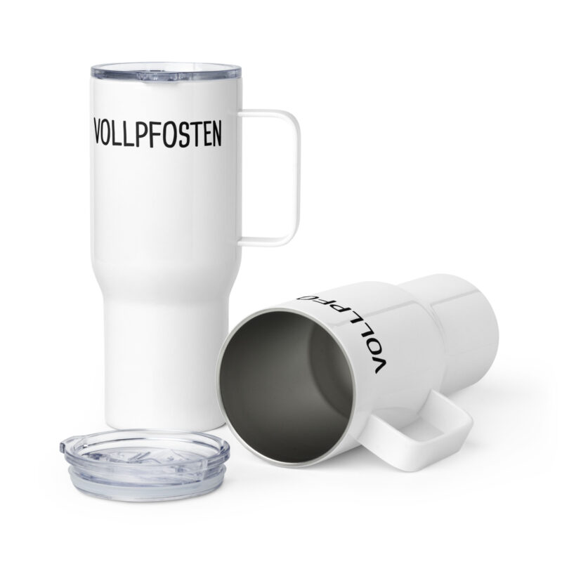 Vollpfosten Reisebecher mit Griff – Accessoires – klamottn.de