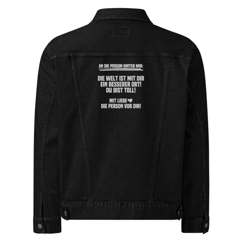 An die Person hinter mir Unisex-Jeansjacke – Jacken – klamottn.de