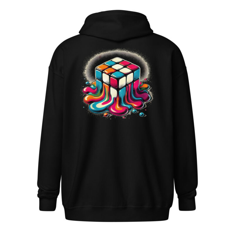 Schmelzender vintage Zauberwürfel Unisex-Zip-Hoodie – Jacken – klamottn.de