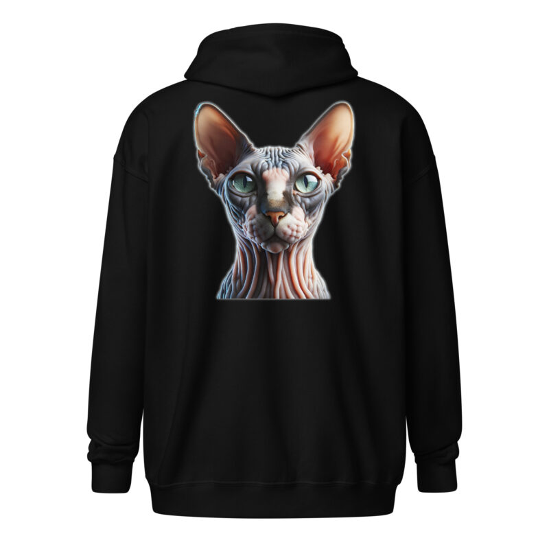 Mystische Sphynx-Katze Unisex-Zip-Hoodie