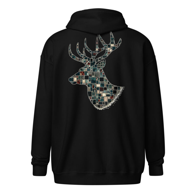Mosaik-Hirsch Unisex-Zip-Hoodie – Jacken – klamottn.de