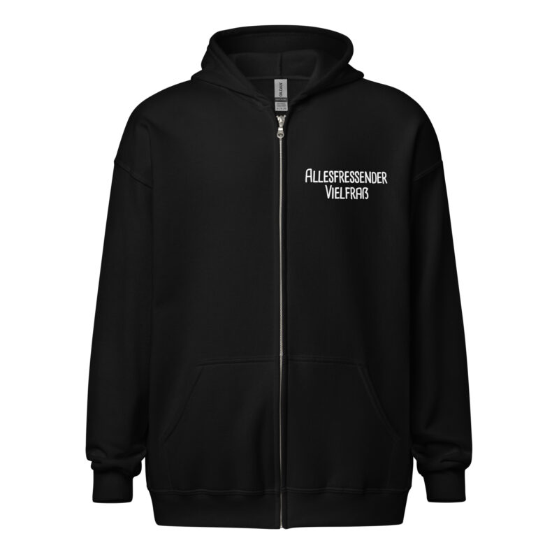 Allesfressender Vielfraß Unisex-Zip-Hoodie