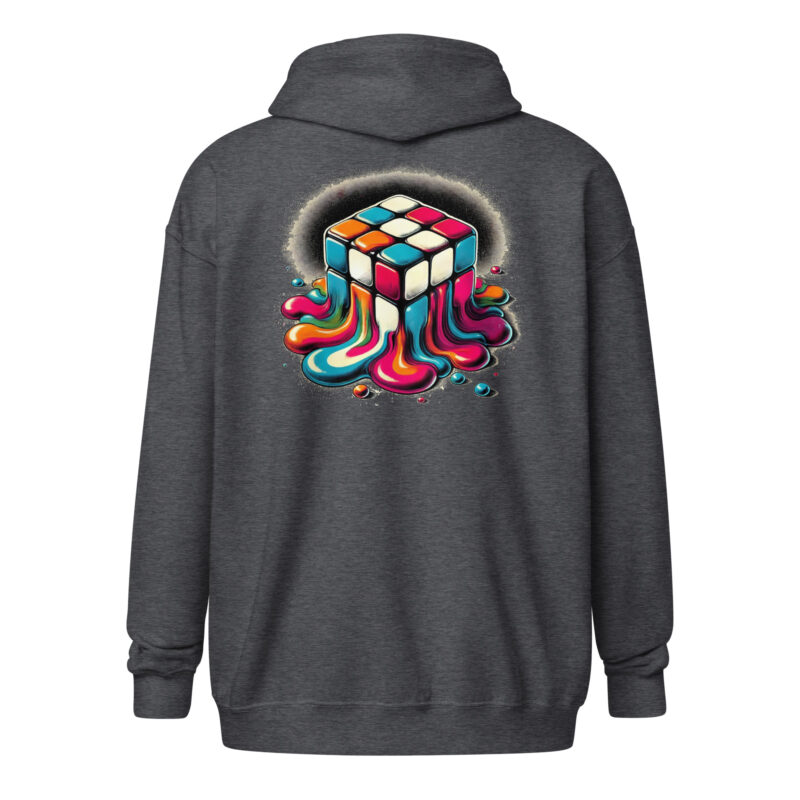 Schmelzender vintage Zauberwürfel Unisex-Zip-Hoodie – Jacken – klamottn.de