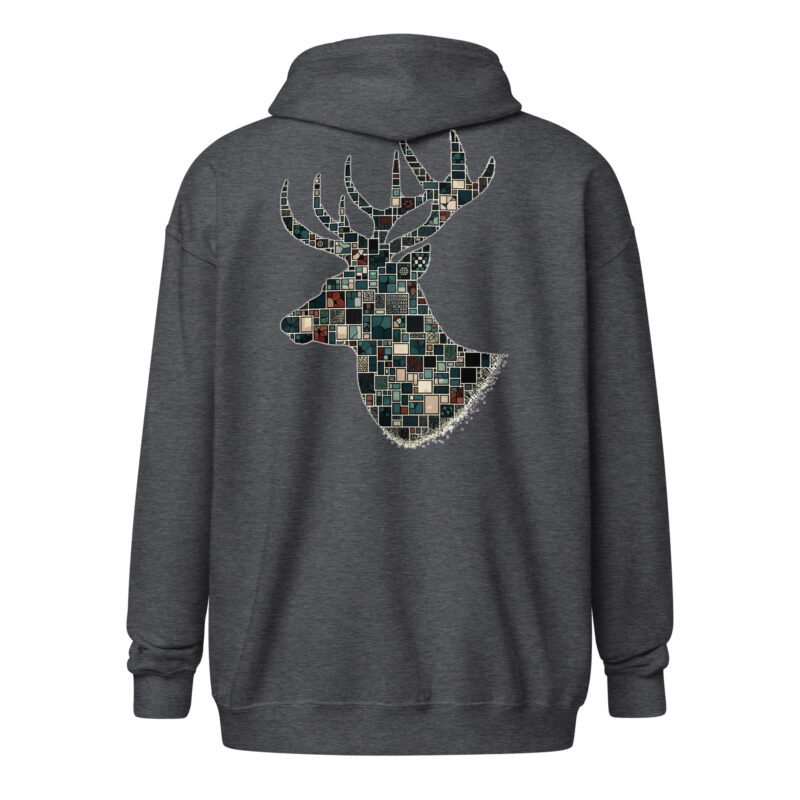 Mosaik-Hirsch Unisex-Zip-Hoodie – Jacken – klamottn.de