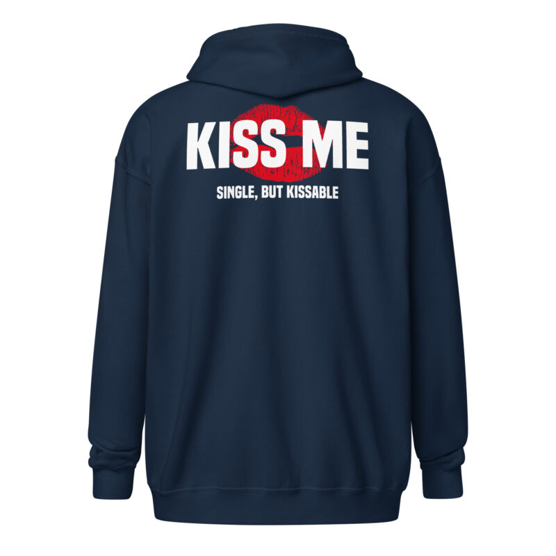Kiss Me – Single, but Kissable Unisex-Zip-Hoodie – Jacken – klamottn.de