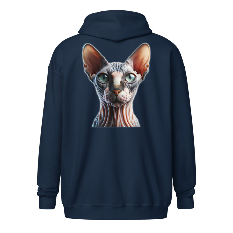 Mystische Sphynx-Katze Unisex-Zip-Hoodie