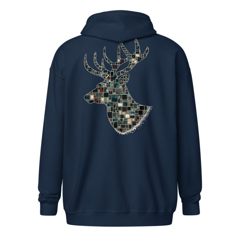 Mosaik-Hirsch Unisex-Zip-Hoodie – Jacken – klamottn.de