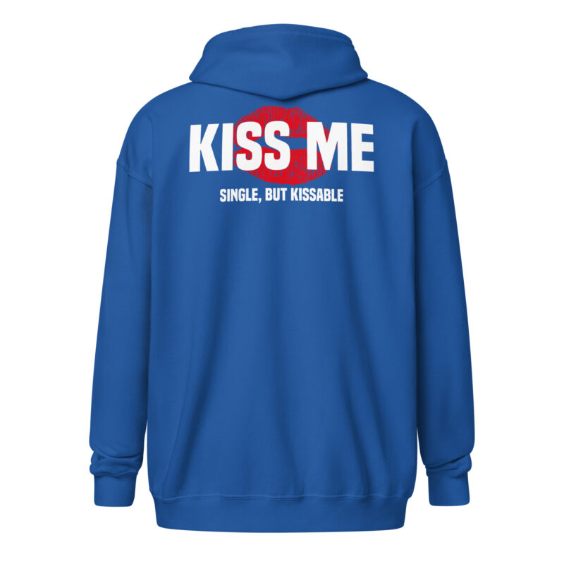 Kiss Me – Single, but Kissable Unisex-Zip-Hoodie – Jacken – klamottn.de