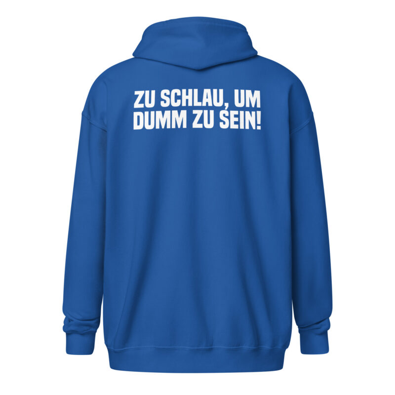 Zu schlau, um dumm zu sein Unisex-Zip-Hoodie – Jacken – klamottn.de