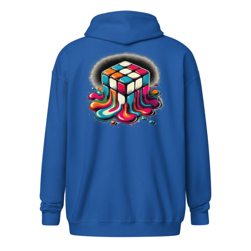 Schmelzender vintage Zauberwürfel Unisex-Zip-Hoodie – Jacken – klamottn.de
