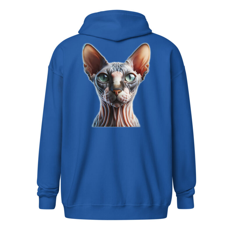 Mystische Sphynx-Katze Unisex-Zip-Hoodie