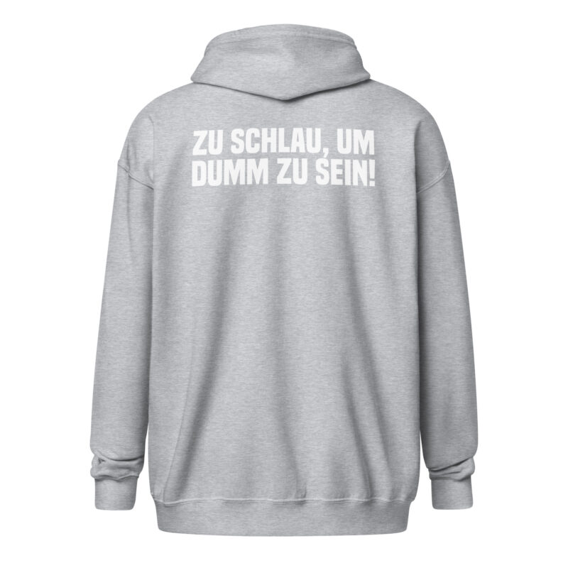Zu schlau, um dumm zu sein Unisex-Zip-Hoodie – Jacken – klamottn.de