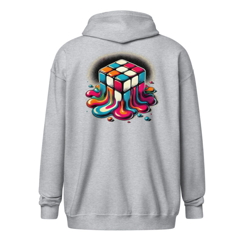 Schmelzender vintage Zauberwürfel Unisex-Zip-Hoodie – Jacken – klamottn.de