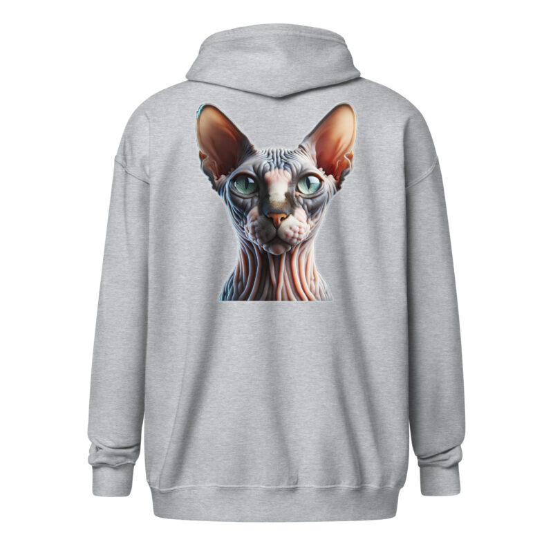 Mystische Sphynx-Katze Unisex-Zip-Hoodie
