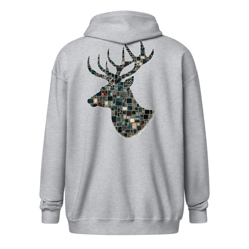 Mosaik-Hirsch Unisex-Zip-Hoodie – Jacken – klamottn.de