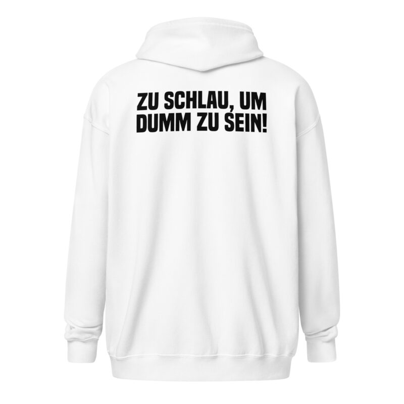 Zu schlau, um dumm zu sein Unisex-Zip-Hoodie – Jacken – klamottn.de