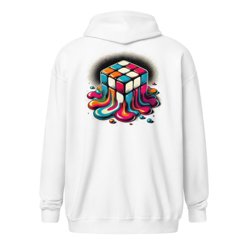 Schmelzender vintage Zauberwürfel Unisex-Zip-Hoodie – Jacken – klamottn.de