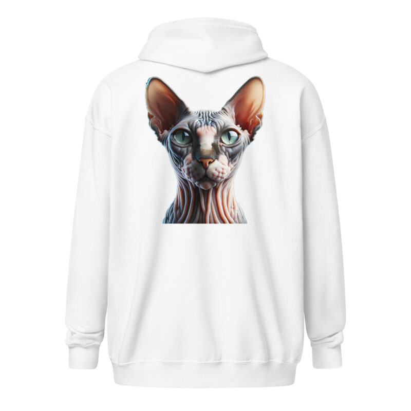 Mystische Sphynx-Katze Unisex-Zip-Hoodie