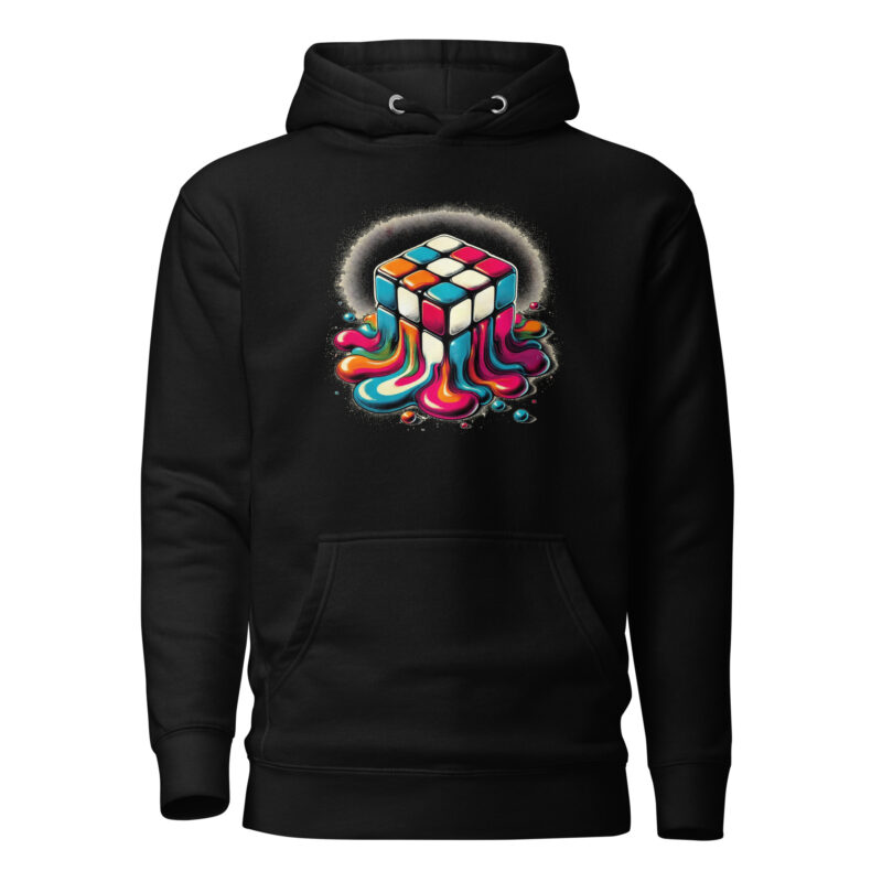 Schmelzender vintage Zauberwürfel Unisex-Hoodie