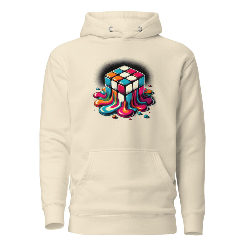 Schmelzender vintage Zauberwürfel Unisex-Hoodie