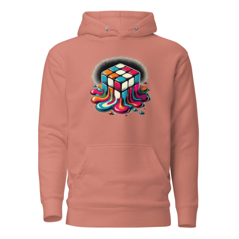 Schmelzender vintage Zauberwürfel Unisex-Hoodie