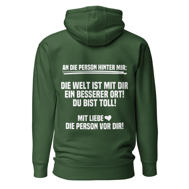 An die Person hinter mir Unisex-Hoodie