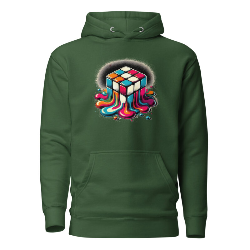 Schmelzender vintage Zauberwürfel Unisex-Hoodie