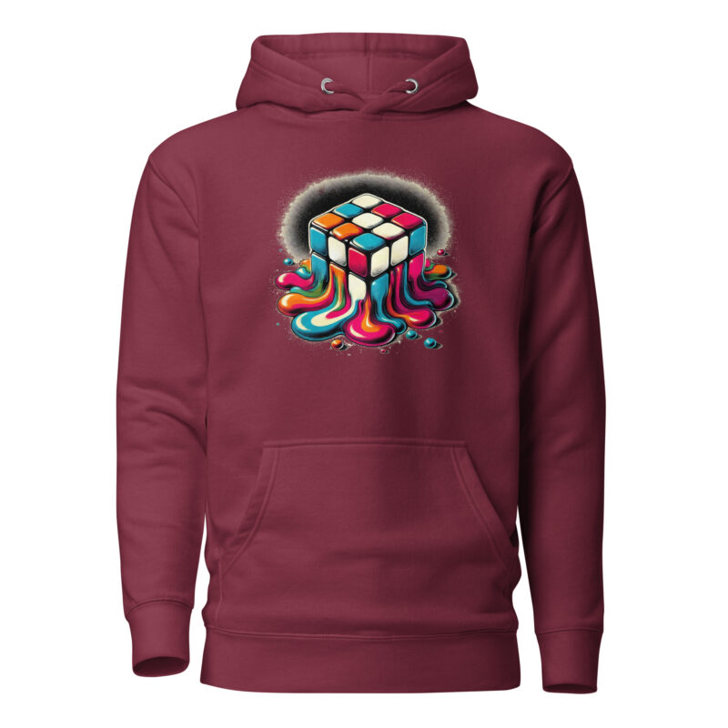 Schmelzender vintage Zauberwürfel Unisex-Hoodie