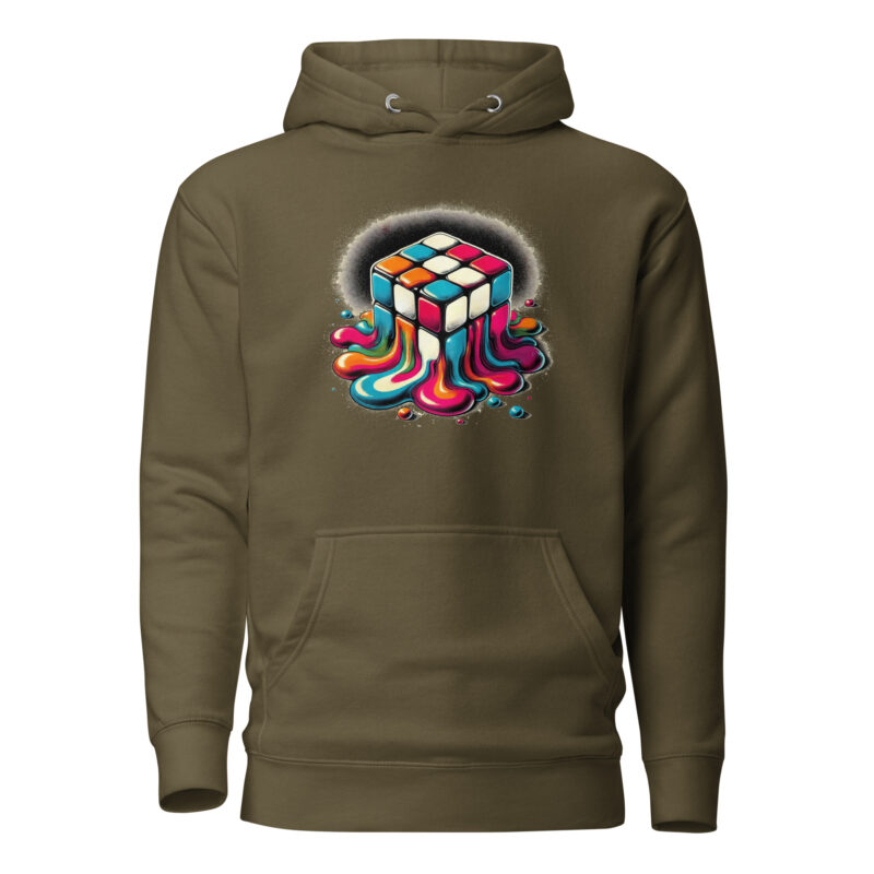 Schmelzender vintage Zauberwürfel Unisex-Hoodie