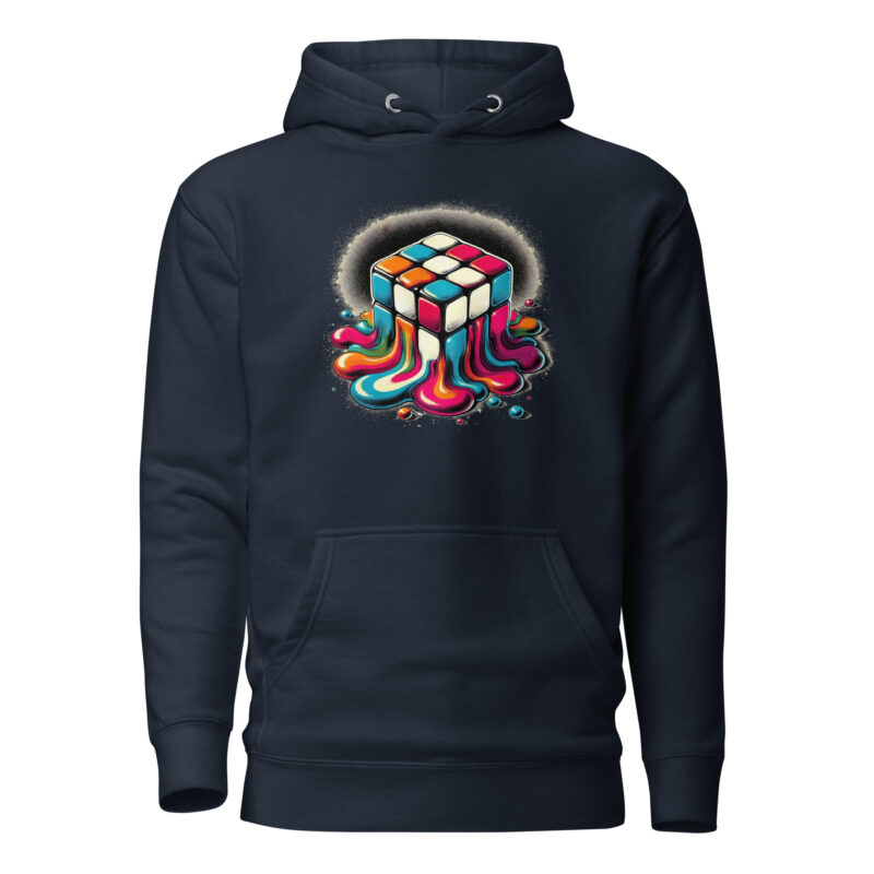 Schmelzender vintage Zauberwürfel Unisex-Hoodie