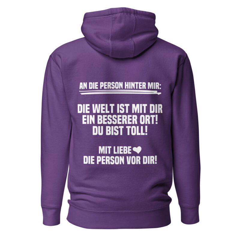 An die Person hinter mir Unisex-Hoodie