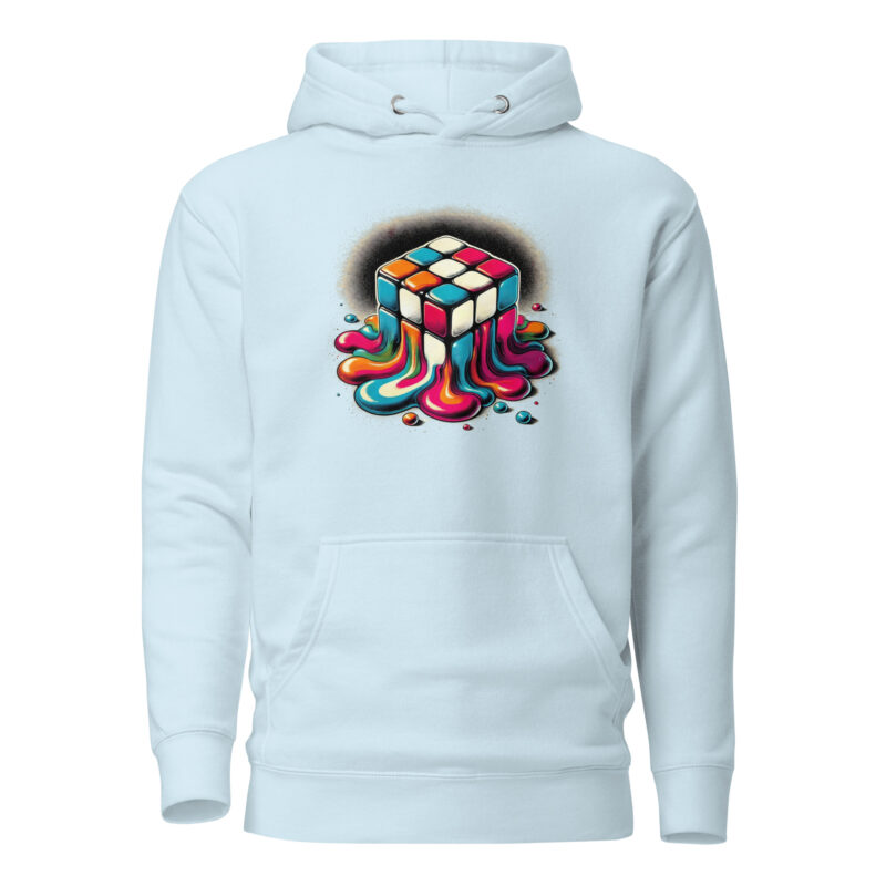 Schmelzender vintage Zauberwürfel Unisex-Hoodie