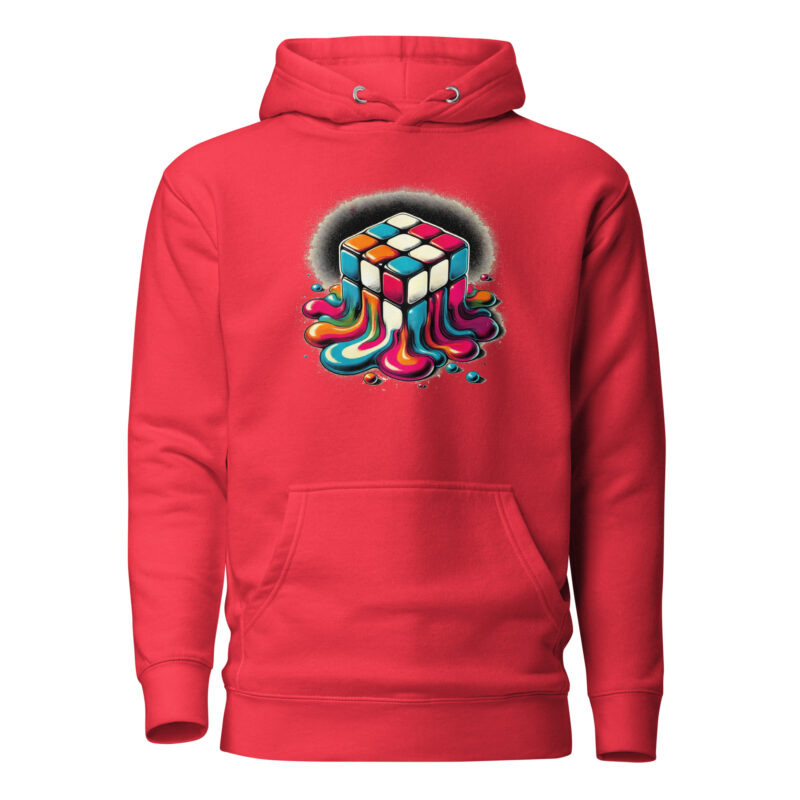Schmelzender vintage Zauberwürfel Unisex-Hoodie