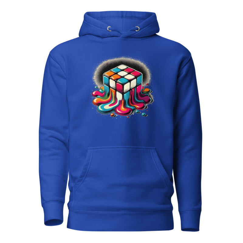 Schmelzender vintage Zauberwürfel Unisex-Hoodie