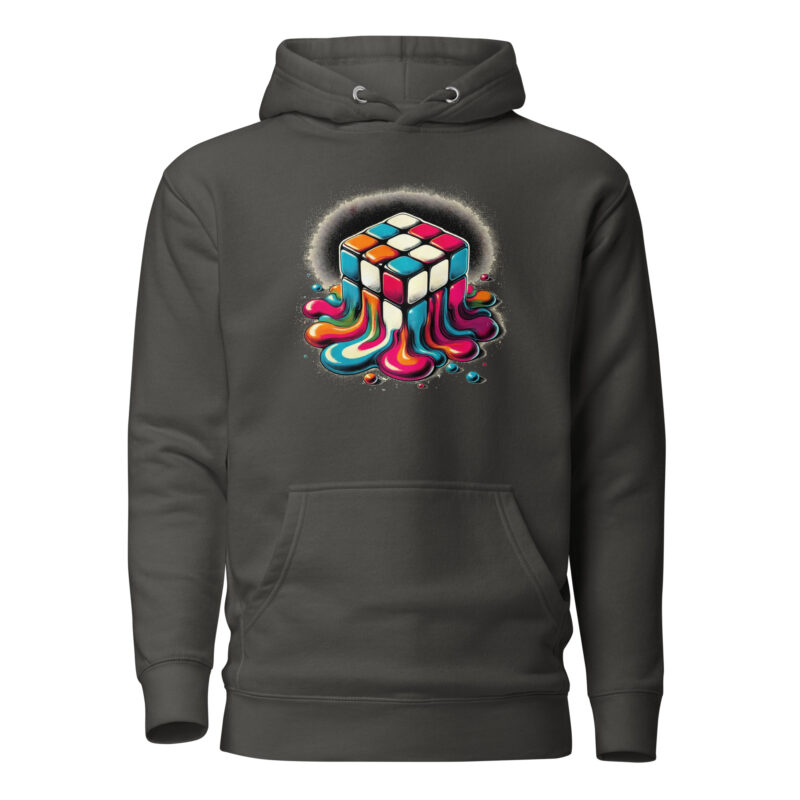 Schmelzender vintage Zauberwürfel Unisex-Hoodie