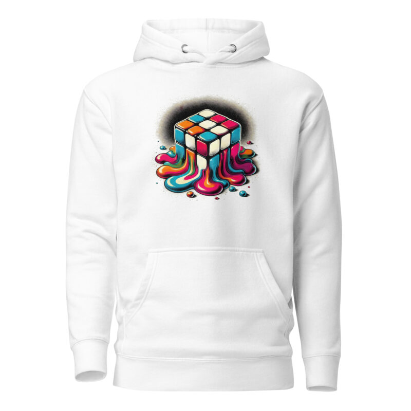 Schmelzender vintage Zauberwürfel Unisex-Hoodie