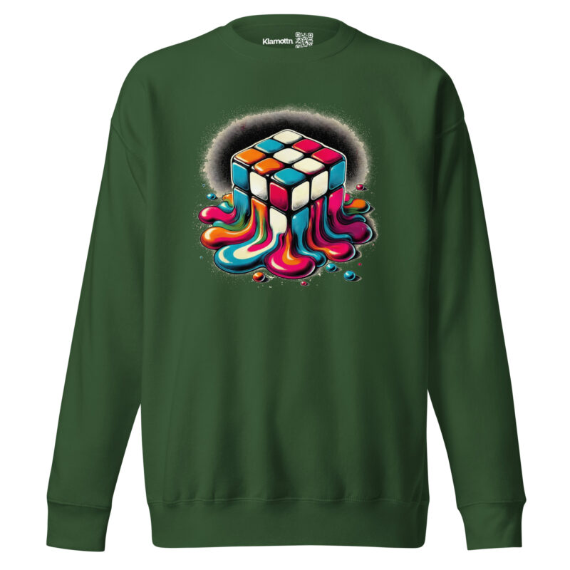 Schmelzender vintage Zauberwürfel Unisex-Sweatshirt – Sweatshirts – klamottn.de
