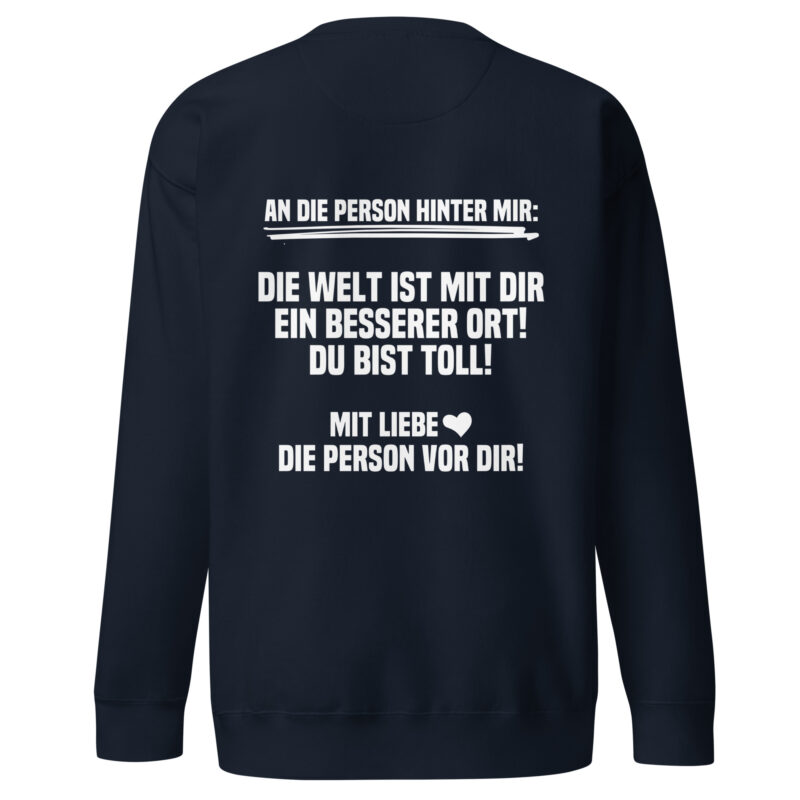 An die Person hinter mir Unisex-Sweatshirt – Sweatshirts – klamottn.de
