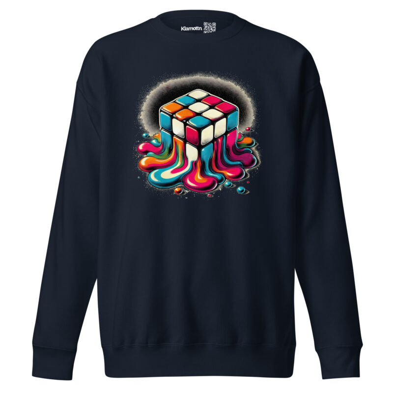 Schmelzender vintage Zauberwürfel Unisex-Sweatshirt – Sweatshirts – klamottn.de