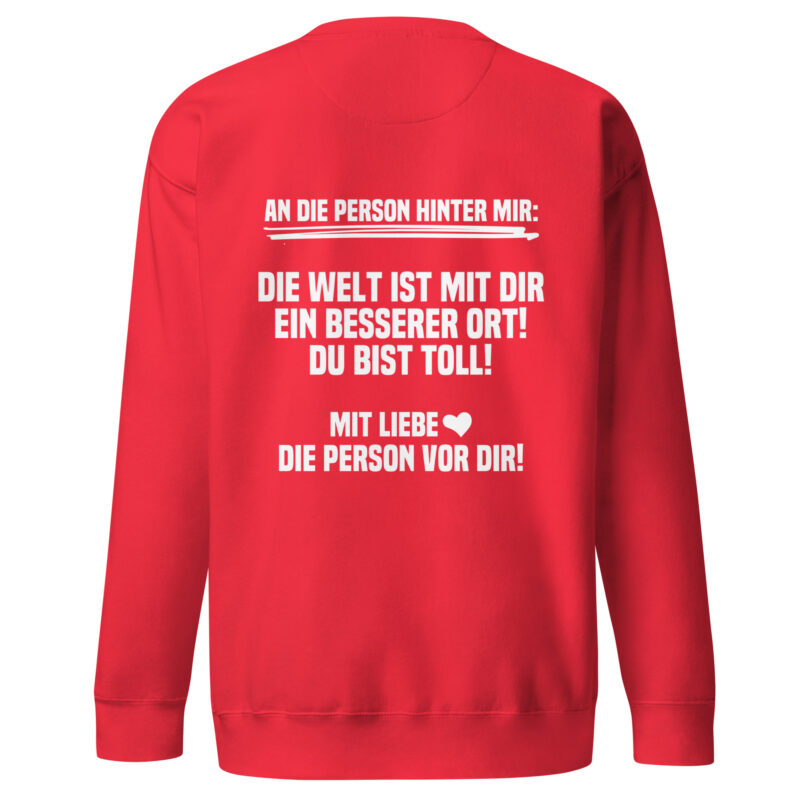 An die Person hinter mir Unisex-Sweatshirt – Sweatshirts – klamottn.de