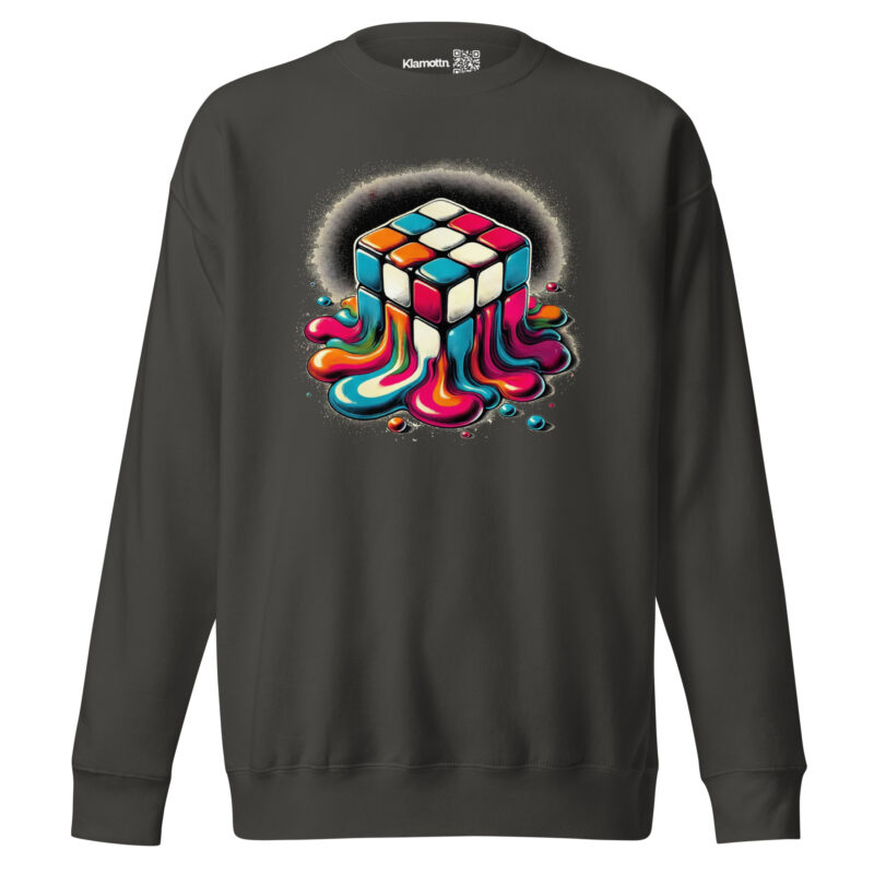 Schmelzender vintage Zauberwürfel Unisex-Sweatshirt – Sweatshirts – klamottn.de